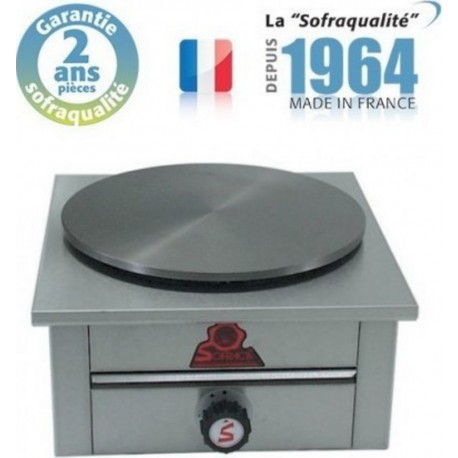 Crêpière gaz - 1 plaque - diamètre 350 mm - sofraca